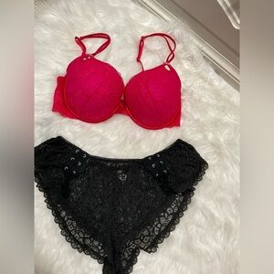 Victorias Secret Sexy Little Things Lace Bra and Panty Set